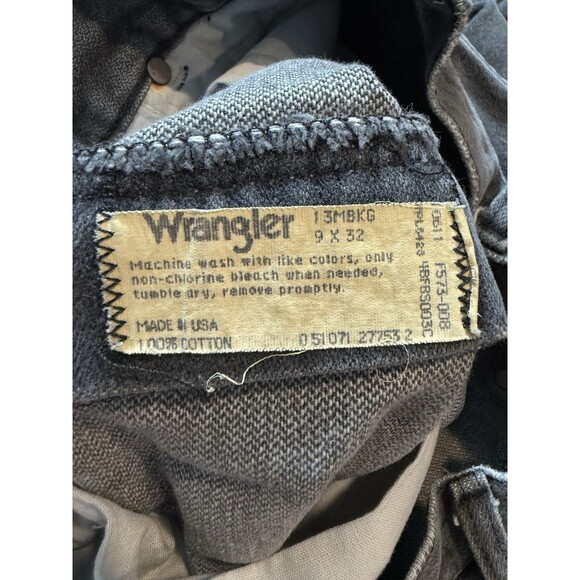Vintage Wrangler Jeans Gray 9 X 32 Riding Cowgirl 80s Dark - Picture 8 of 9